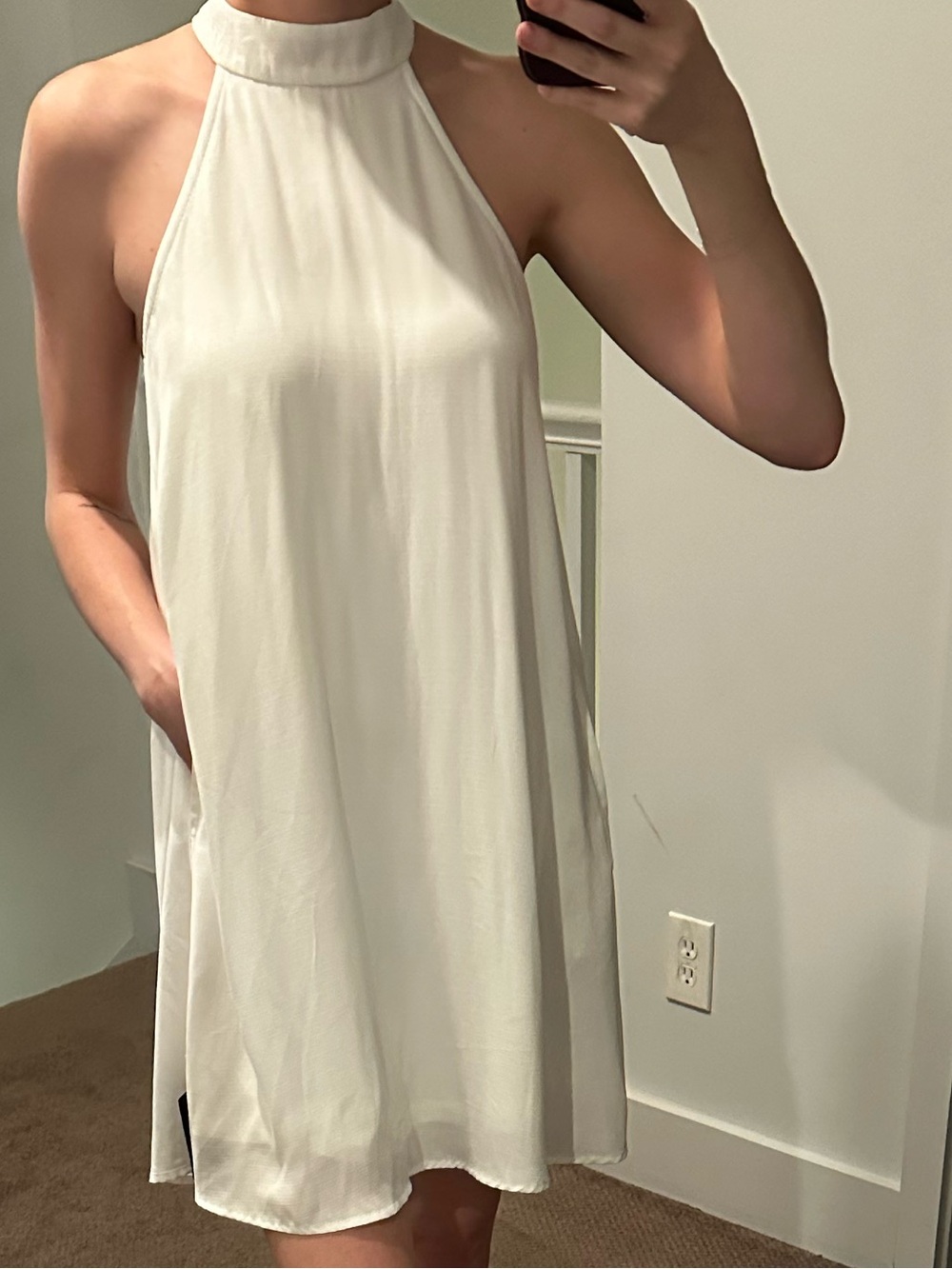 Lulu's White Halter Mini Dress